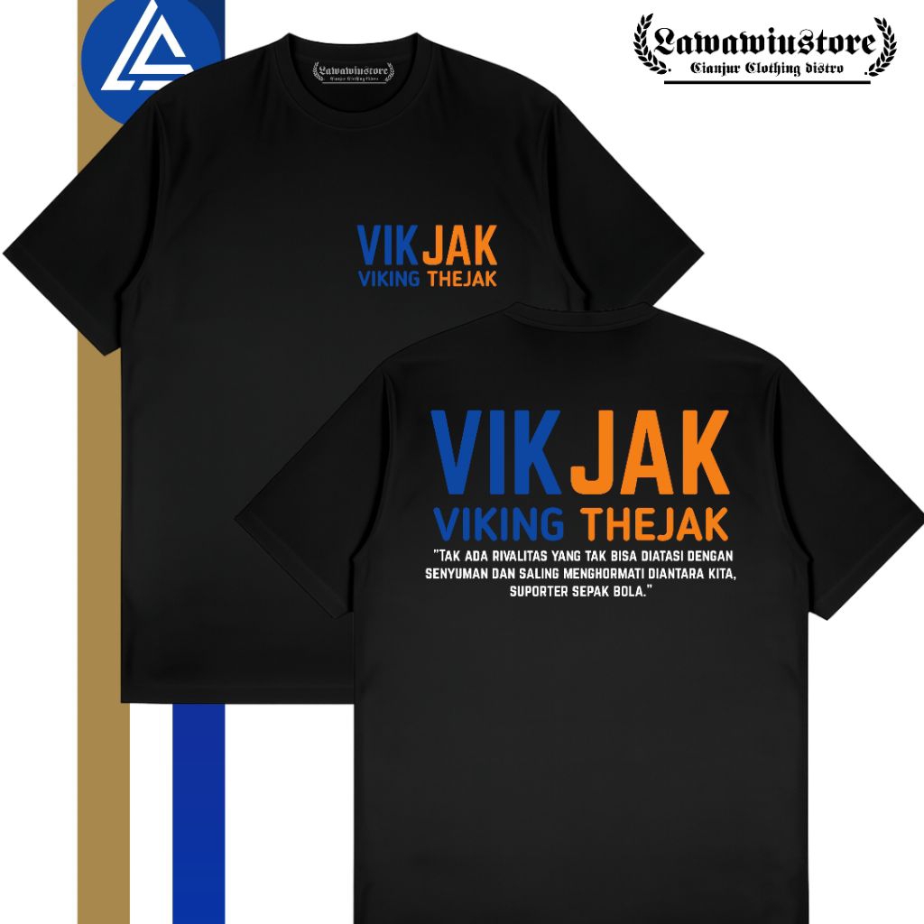 Baju Kaos Viking Thejak VIKJAK Kaos Premium Cotton Combed 24s Unisex Pria Wanita Kaos Casual Foottba