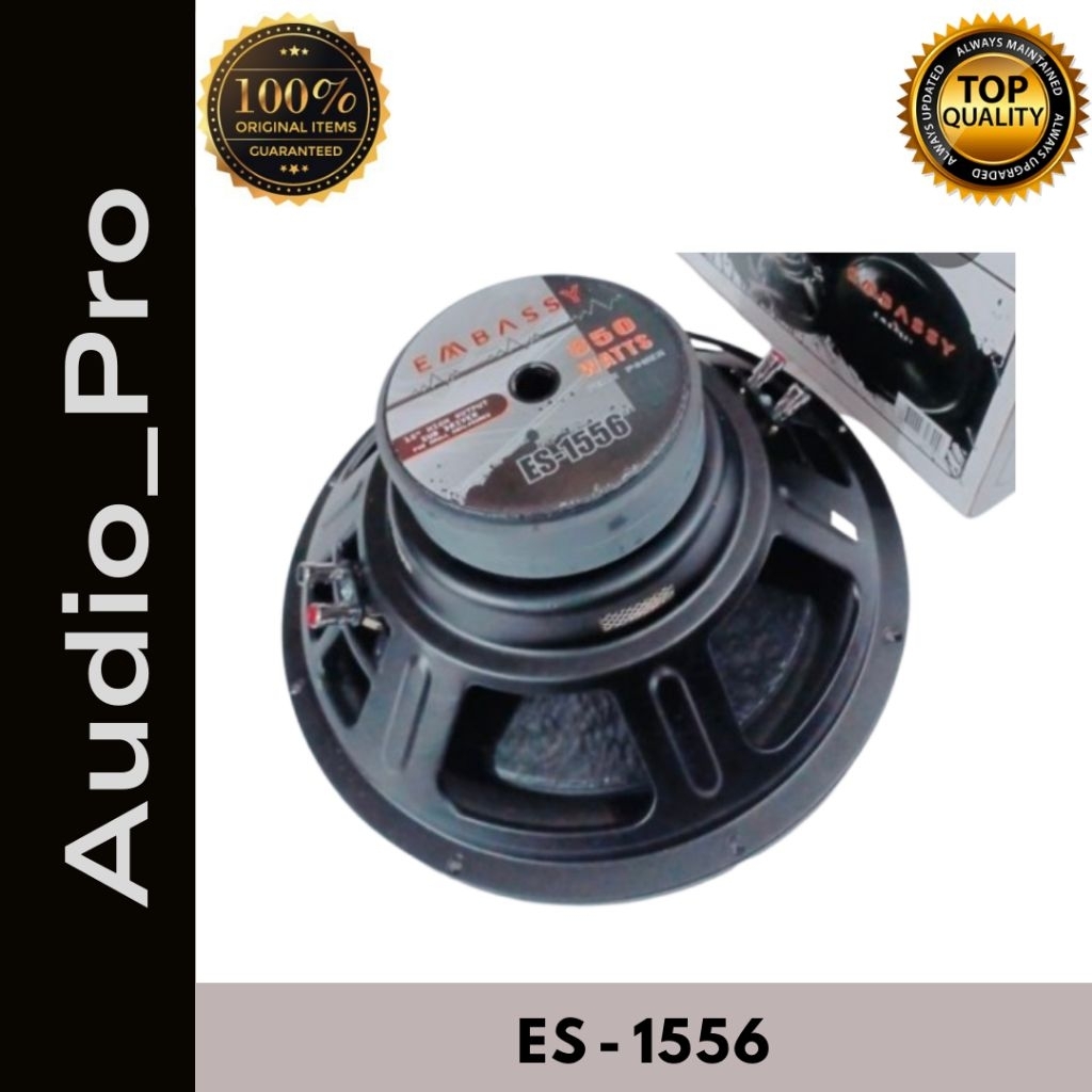 SPEAKER KOMPONEN SUBWOOFER 15 INCH EMBASSY ES-1556 DOUBLE COIL