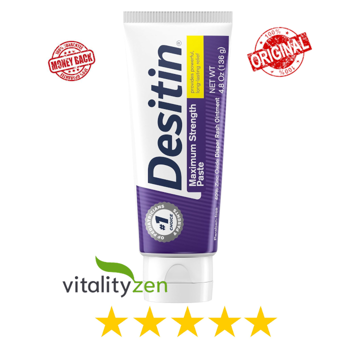 Desitin USA | Maximum Strength Baby Diaper Rash Cream | 40% Zinc Oxide | Hypoallergenic | No Added P