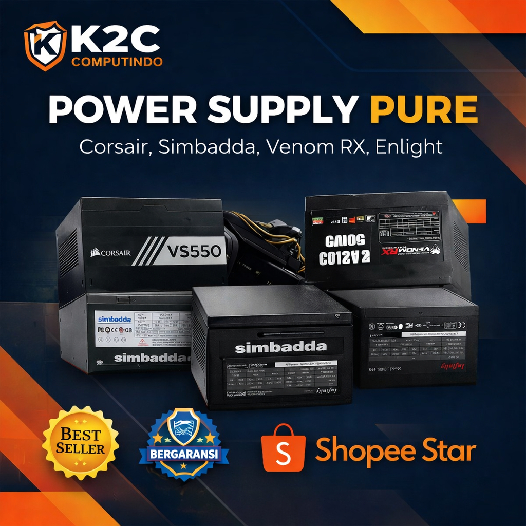 PSU Power Supply PURE 500W 550W CORSAIR SIMBADAA ACBEL ENLIGHT Aman Bergaransi Untuk Komputer