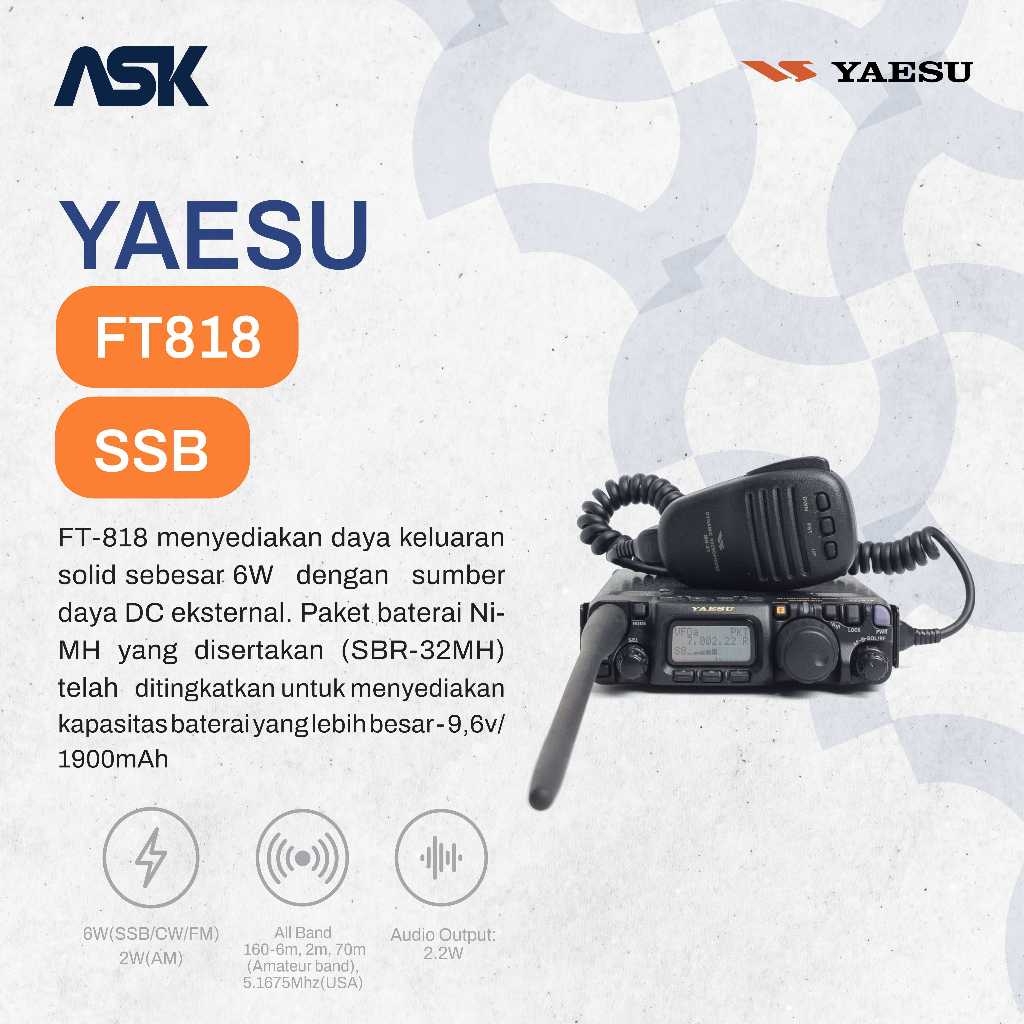 Portable SSB FT-818ND YAESU / SSB FT 818ND