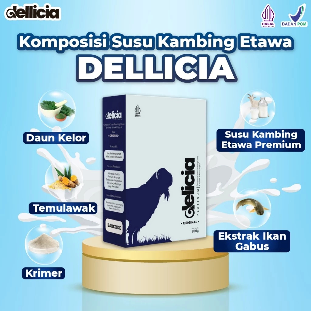 Dellicia Platinum Susu Etawa  200gr BPOM Halal Original