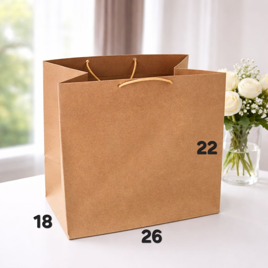 PAPERBAG / TAS KERTAS COKLAT 26X18X22