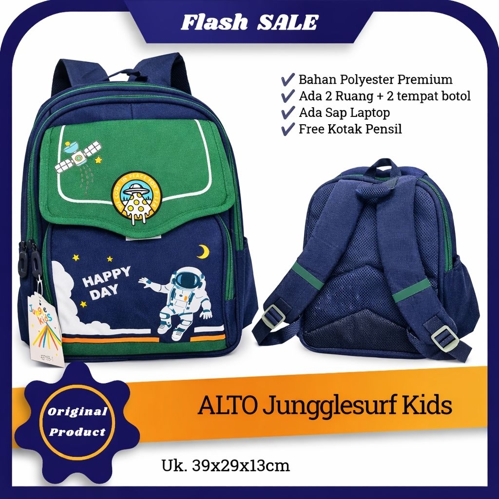 Ransel Astronot Premium Model Terbaru Tas Sekolah ALTO Untuk Cowok TK SD