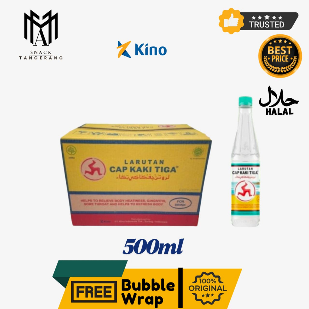 Larutan Cap Kaki Tiga Botol Reguler Original 1 Dus isi 24 Pcs @500 ML