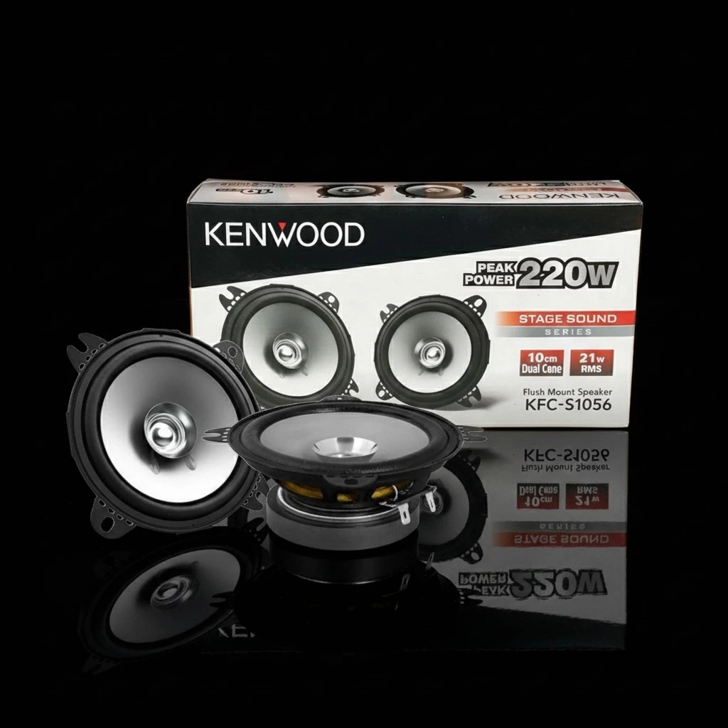 Speaker Pintu Mobil 4 Inch Kenwood KFC-S1056 Dual Cone Speaker Coaxial Kenwood