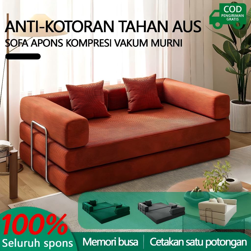 POPSOFA COD Sofa Bed Lipat Minimalis/Sofa Bed/Sofa Bench/Sofa 3 Seater/1.5M sofa/sofa tempat tidur&S