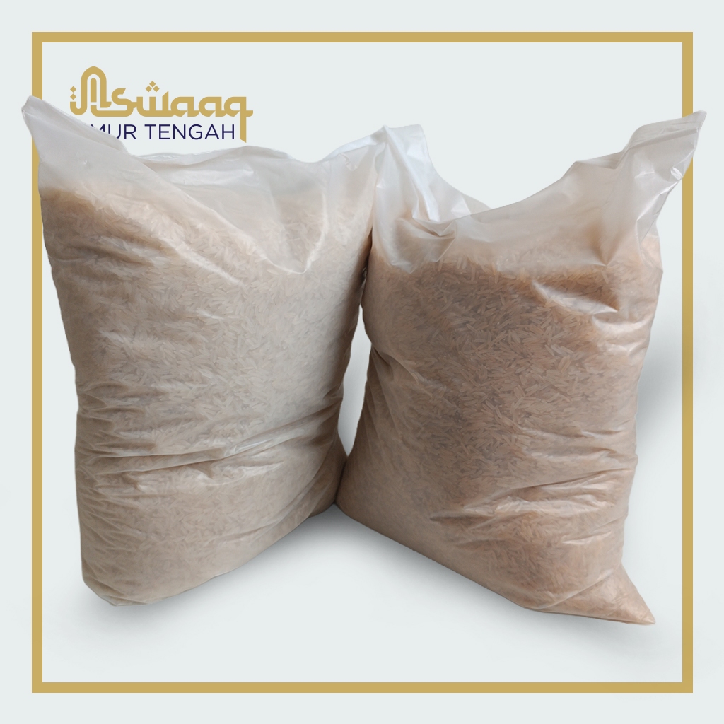 Beras Basmati Creamy dan Golden Sella Premium Repack Hemat 5kg - Butiran Panjang dan Rendah Gula