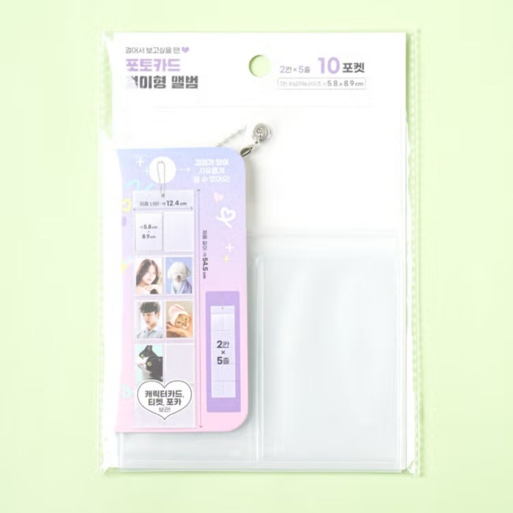 Binder Daiso 10 Pocket Photocard kpop kolbuk pc Kartun Bintang Idola Mengejar Sanrio Penyimpanan Alb