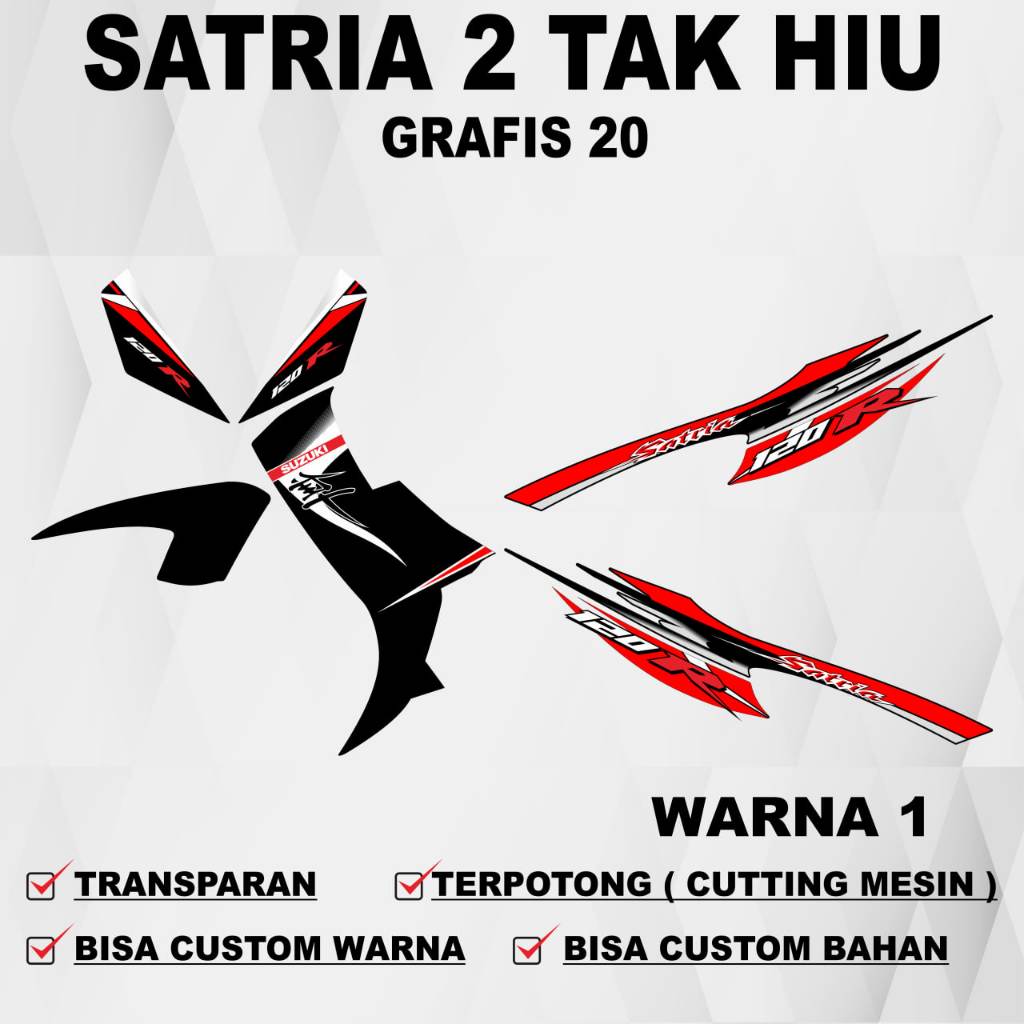 Stiker Satria 2tak Satria Hiu / Striping Satria 2tak Satria Hiu / Stiker Sticker Decal Satria 2tak S