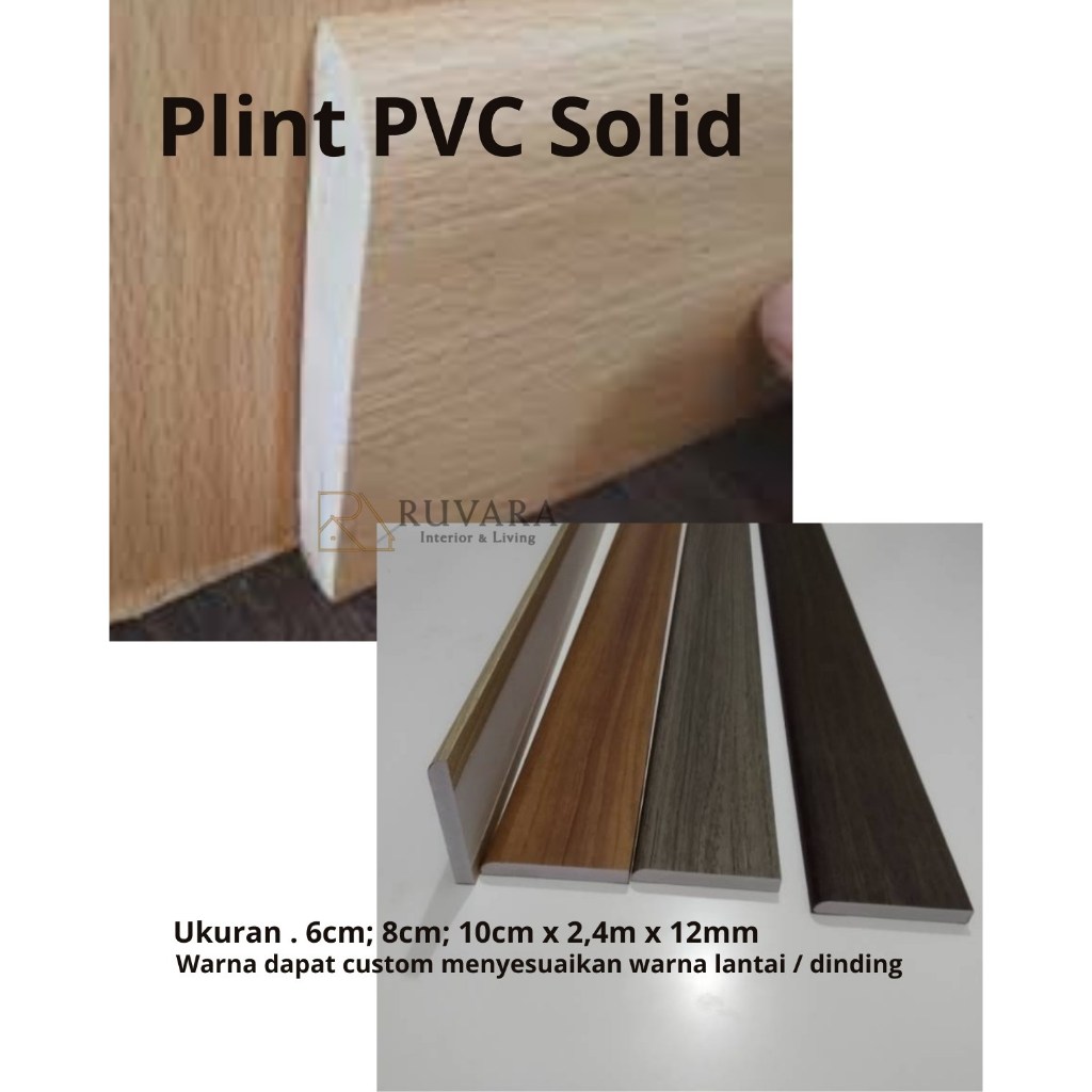 List Plint PVC | Plint Lantai PVC Solid | List Lantai Kayu, Vinyl, SPC, 2,4 meter