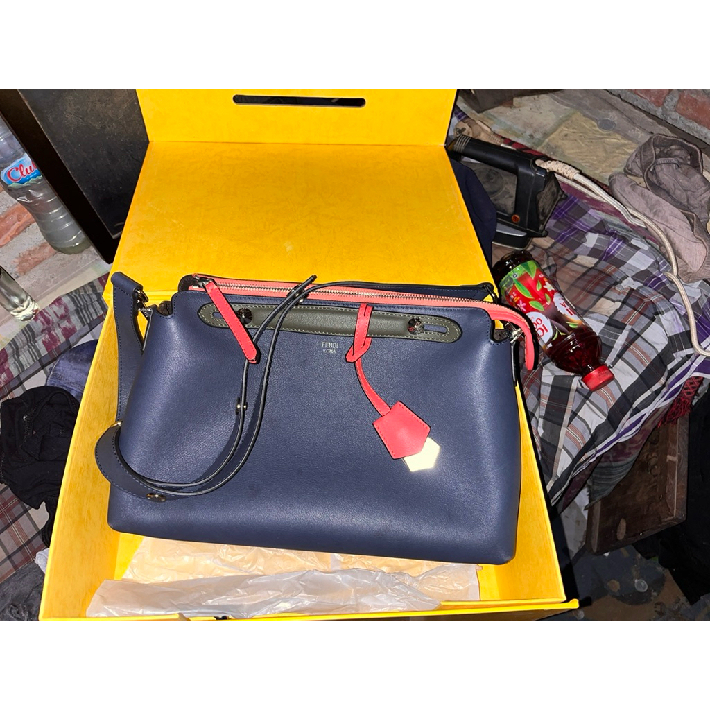 [PRELOVED] Fendi By The Way Boston Bag Medium Blue Navy - Authentic