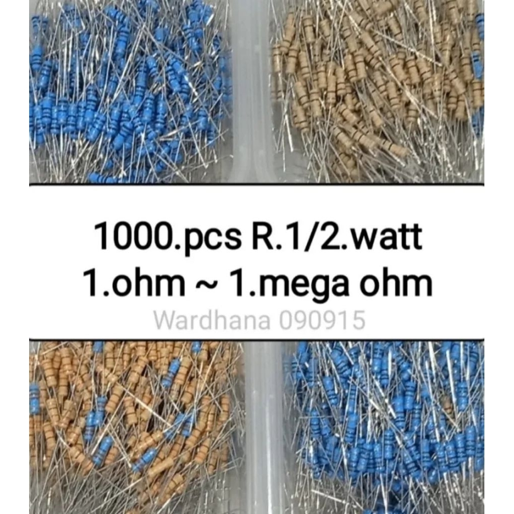 (1000.pcs) Resistor 1/2 watt 1.ohm ~ 1.Mega ohm
