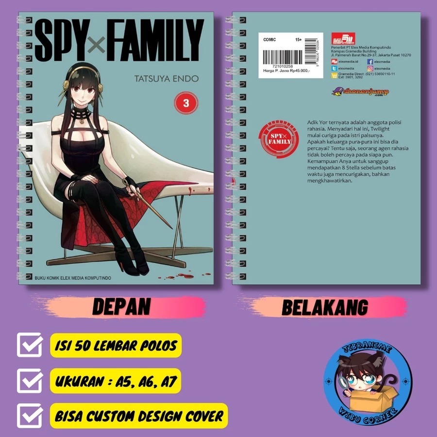 Notebook Buku Catatan Anime Premium – Spy X Family Series 2