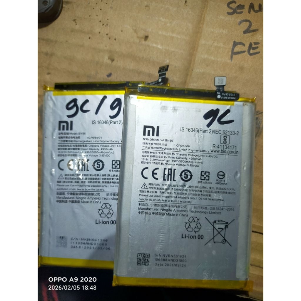 BATERAI BATREI XIAOMI REDMI 9C _ XIAOMI REDMI 9A ORIGINAL COPOTAN