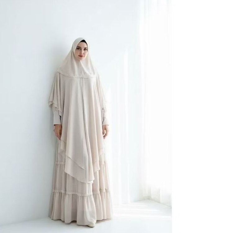 Gamis Syar’i Al’ula – Ceruty Babydoll Premium | Fazza Boutique