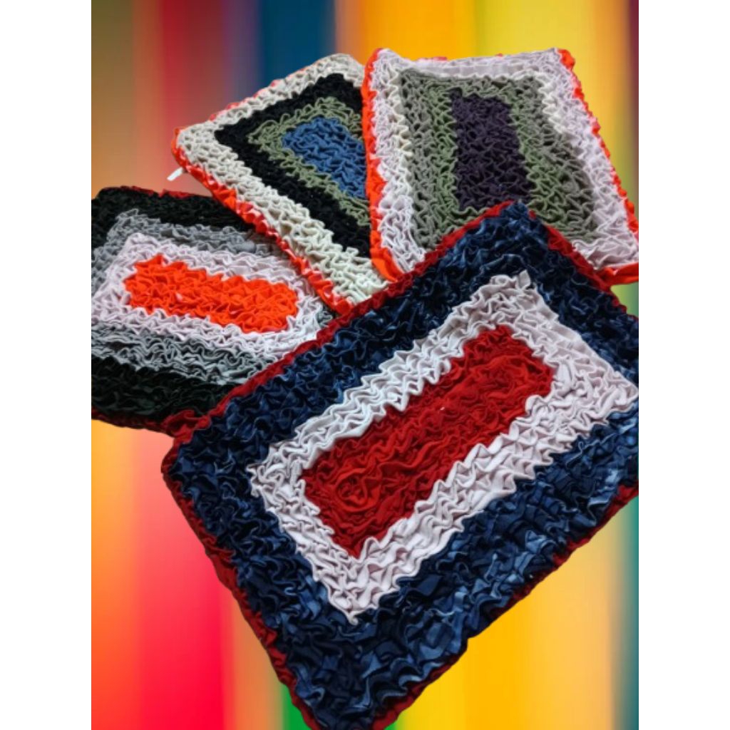 keset lantai rintik tebal untuk kamar mandi dapur keset kain jahit