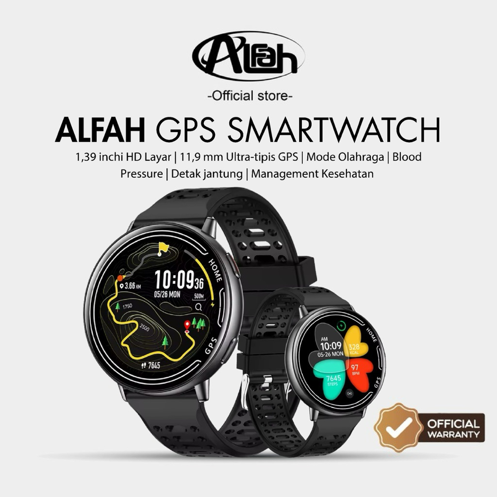 Alfah - GPS smartwatch strava running pace smartwatch waterprof