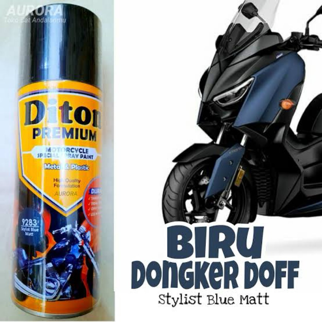 Cat Diton Premium 9283 STYLIST BLUE MATT 400ml Biru Dongker Doff Dop Dull Matte Dof Pilox