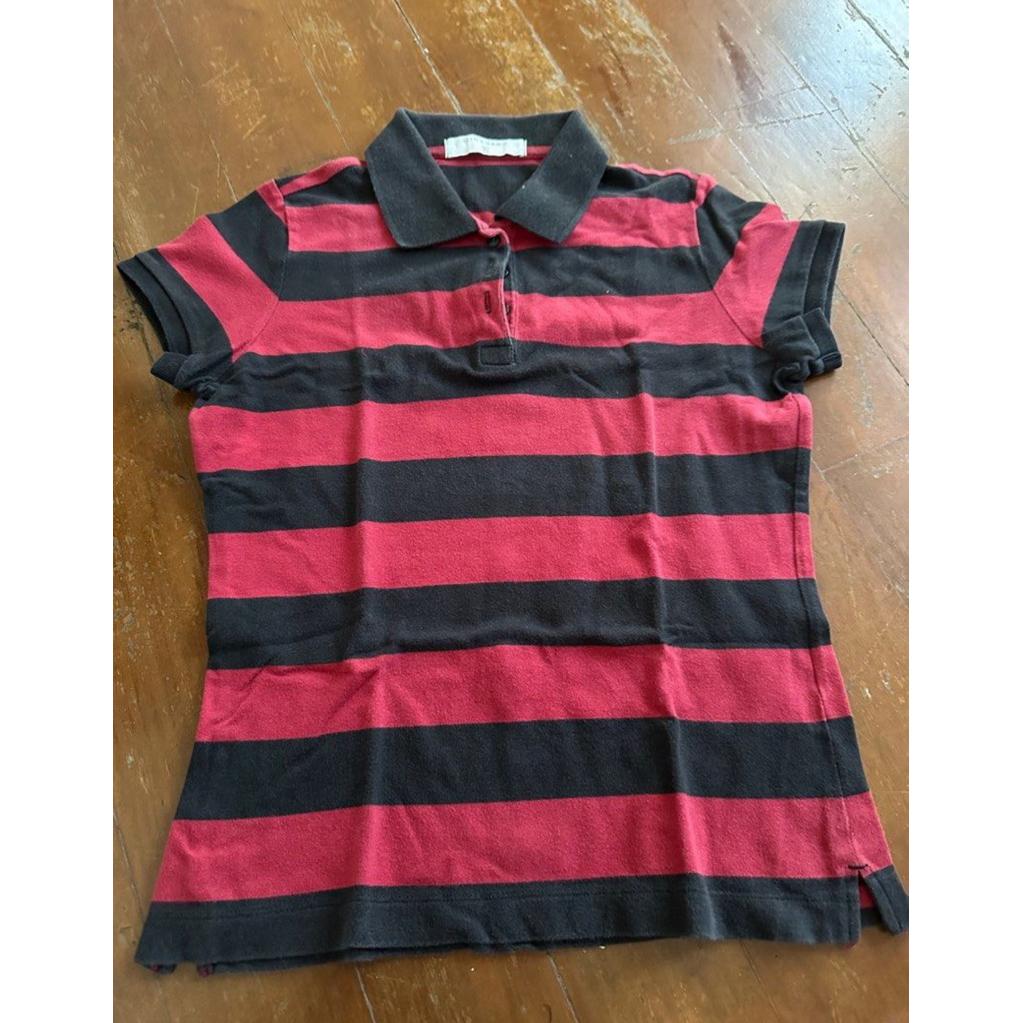 giordano polo shirt woman red/black