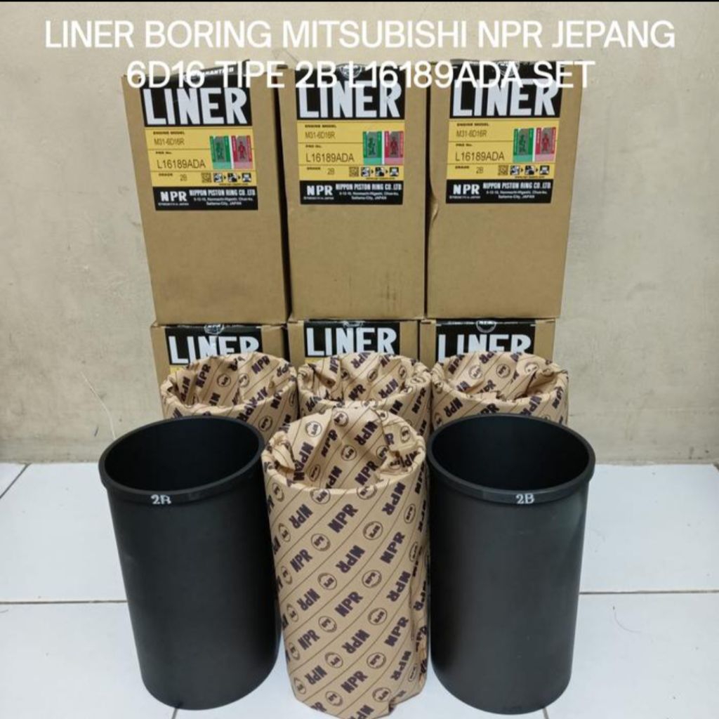BORING LINER MITSUBISHI FUSO 6D16 TIPE 2B NPR JEPANG L16189ADA 1SET 6PCS