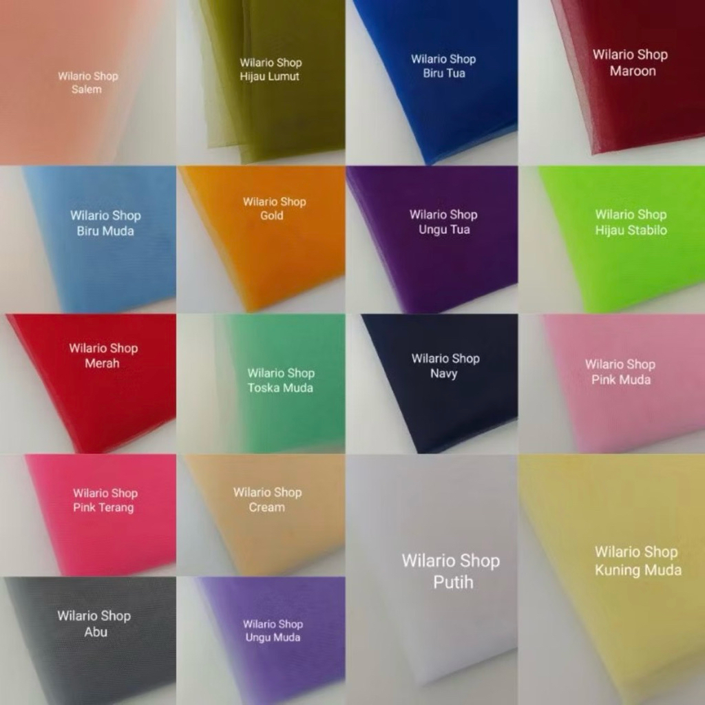 KAIN TILE TULLE KAKU UNTUK SOUVENIR HAMPERS