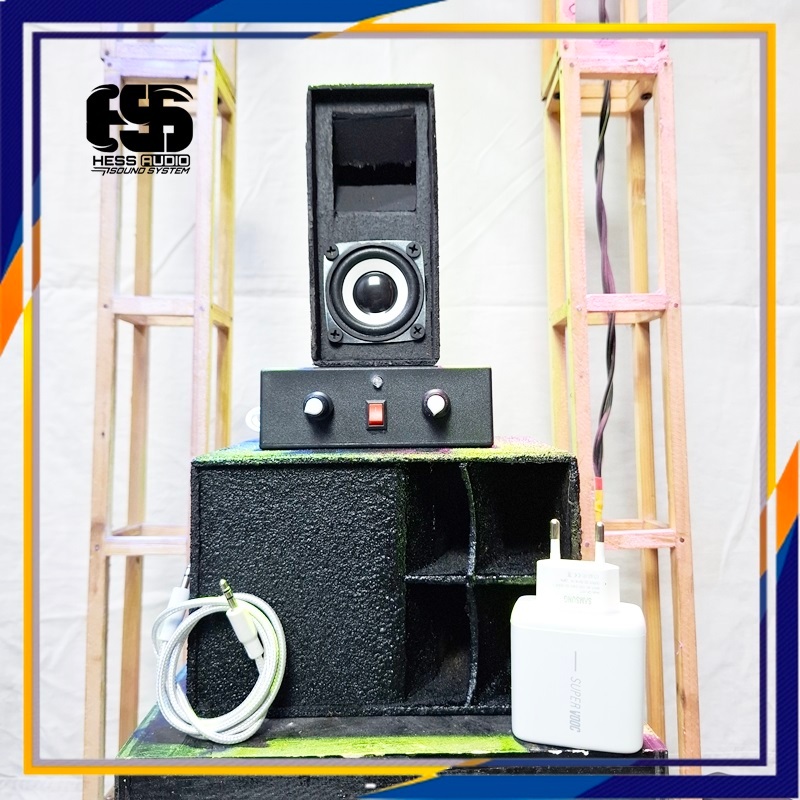 Paket siap bunyi sound system miniatur box vakum subpali 3 inch hess audio tinggal check sound horeg