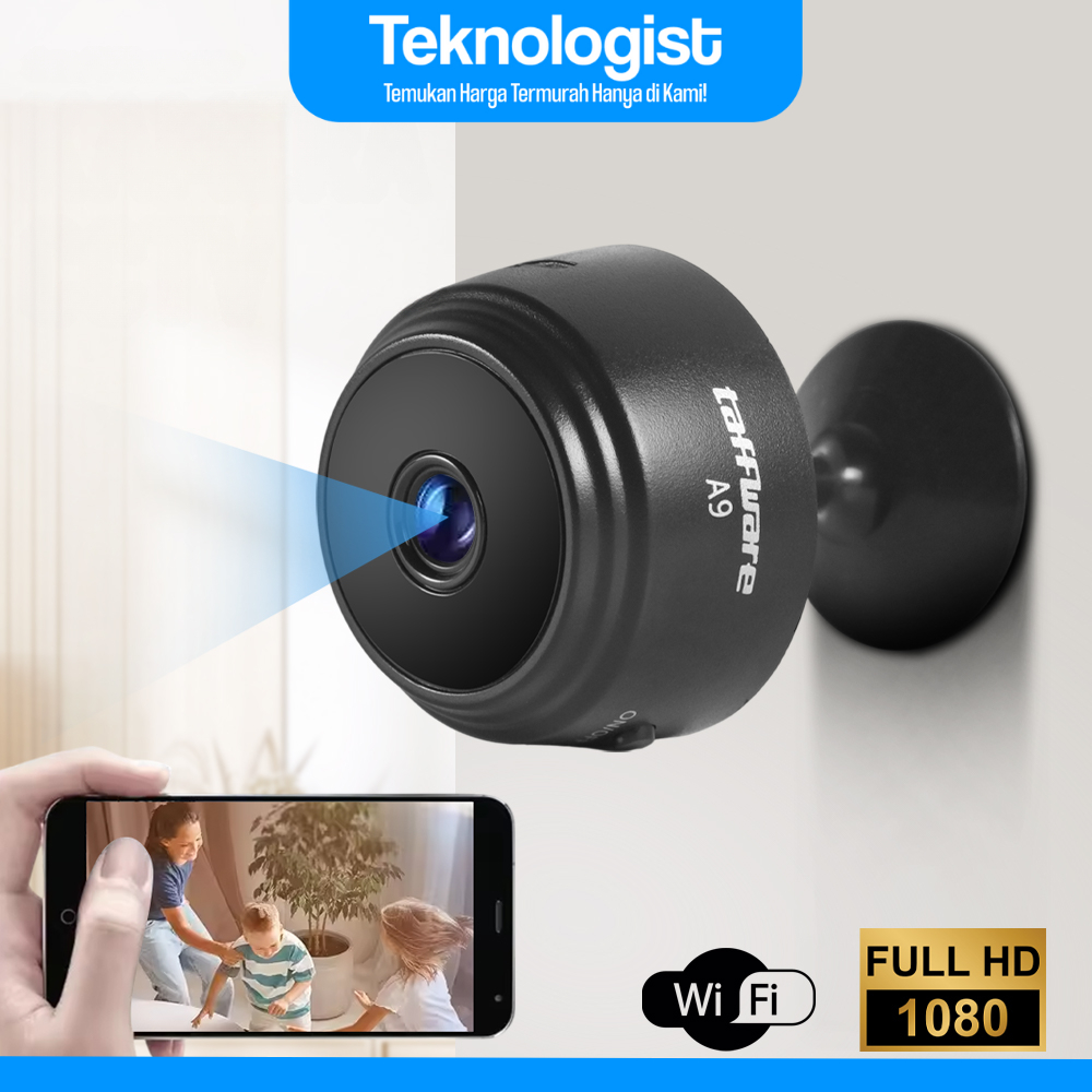 Kamera CCTV Mini WiFi 1080P IP Camera Portabel dengan Koneksi WiFi dan Penyimpanan MicroSD