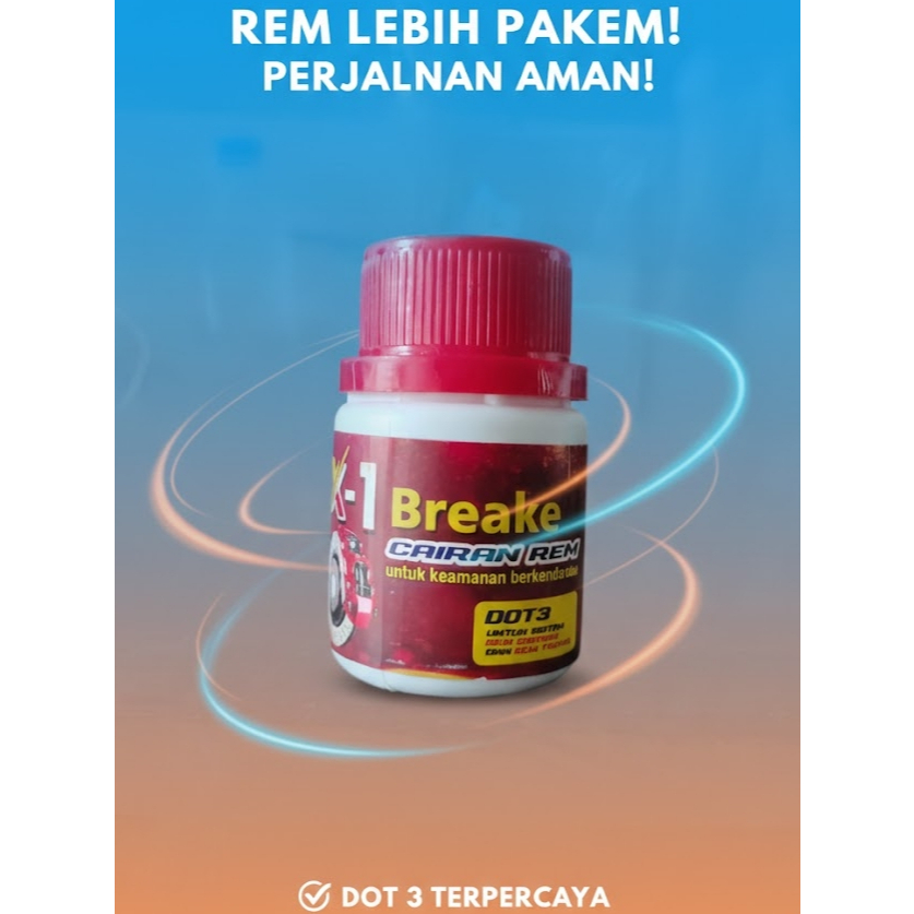 Minyak Rem DOT-3 50ml Mencegah Karat Mobil Motor Warna Merah Hikaru