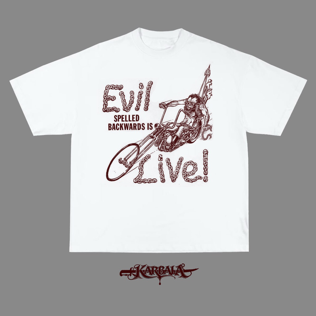 KARBALA - EVIL LIVE WHITE T-SHIRT