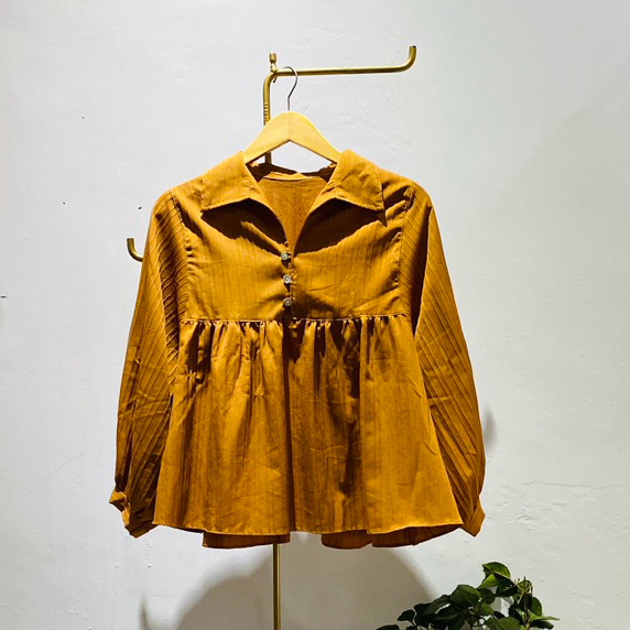 Blouse Baby Doll Import Premium Wanita Lengan Panjang All Size Mucize Alda