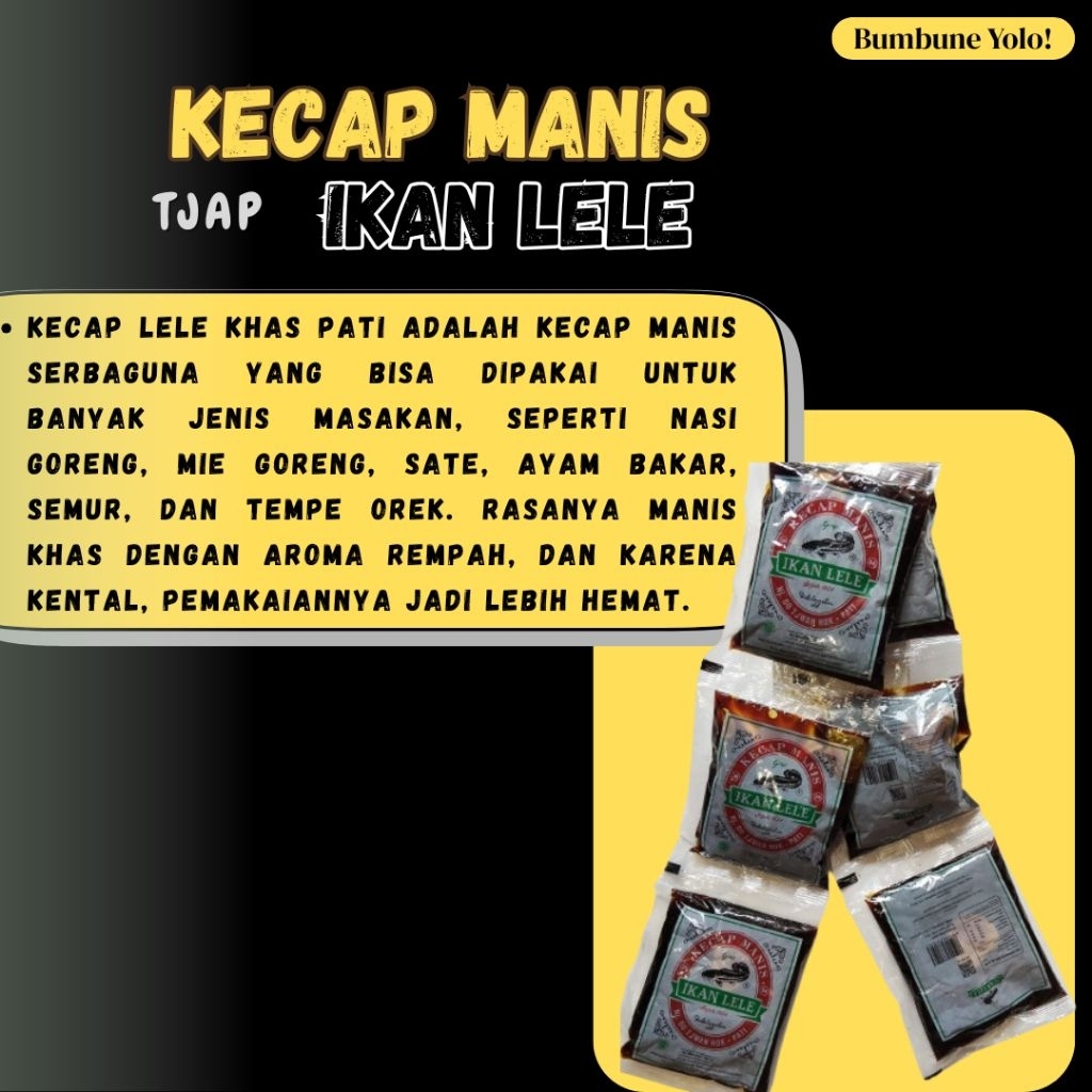 Kecap Lele kemasan 50ml Kecap nikmat dan manis alami (1 Pack isi 12 Pcs)