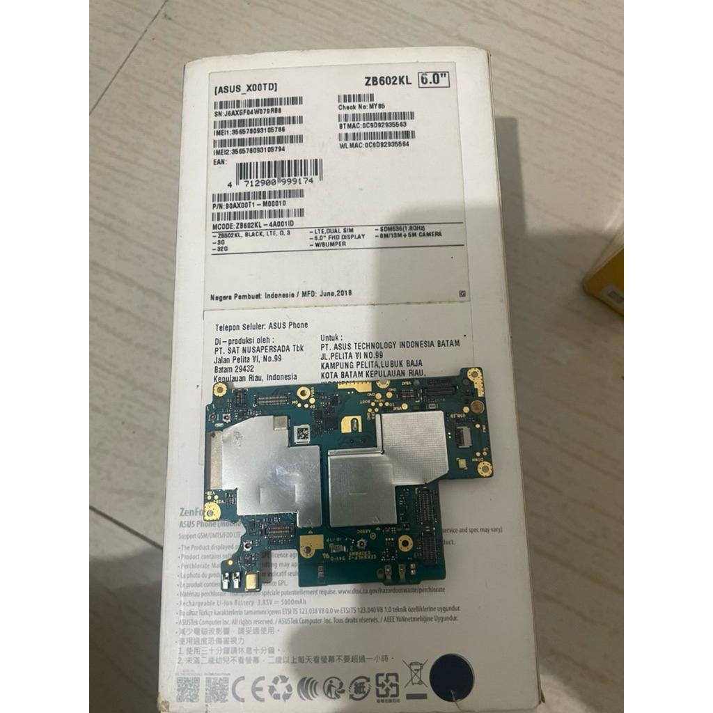 Mesin Asus Max Pro M1 (mati total)
