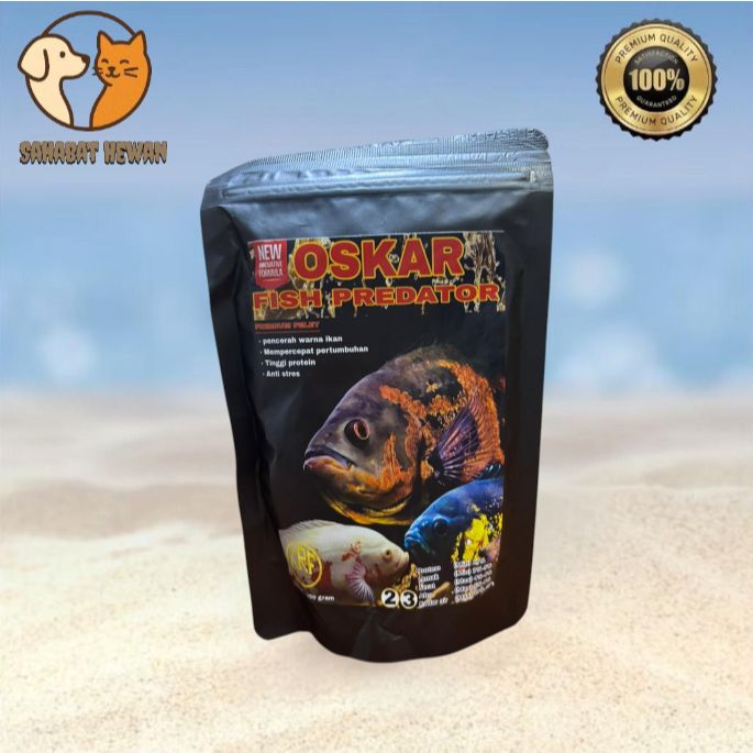 Pelet Ikan Hias Oscar Premium Membantu Pertumbuhan Ikan 150g 3mm Kemasan 150g