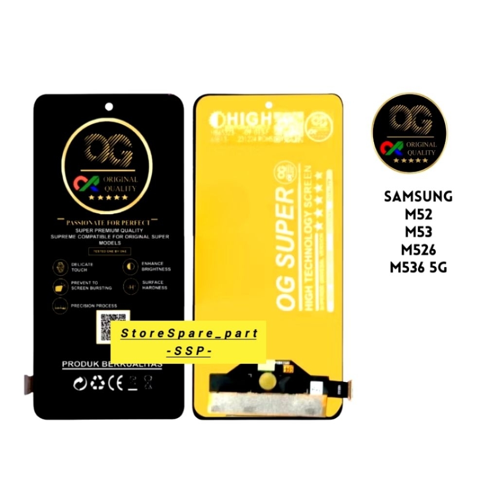 LCD TOUCSCHREEN ORIGINAL SAMSUNG M52 4G/M525/M526/M52 5G OLED/AMOLED FULLSET