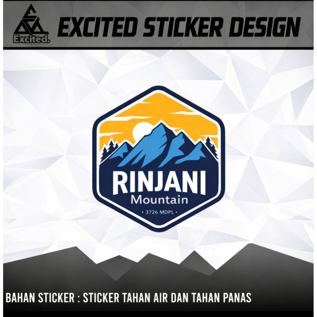STIKER VINYL GLOSSY  GUNUNG RINJANI