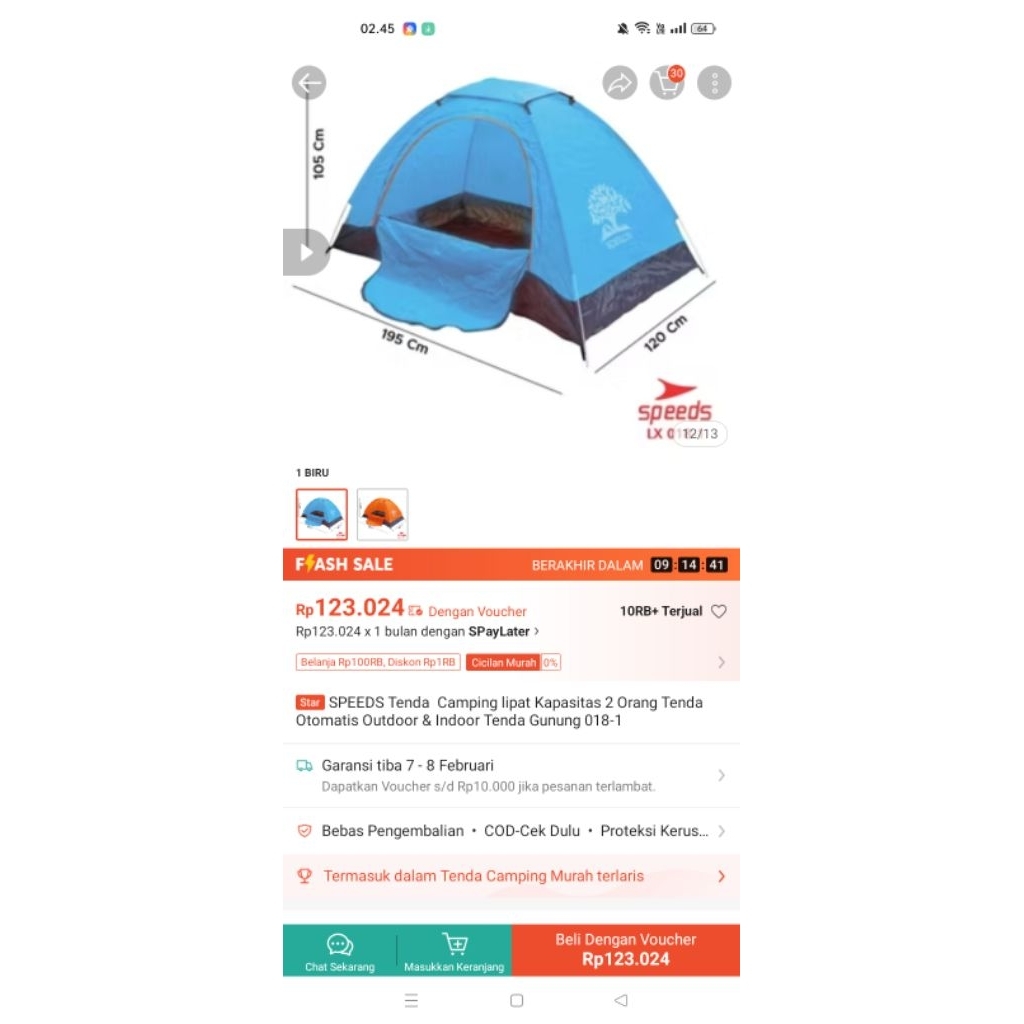 preloved Tenda Camping