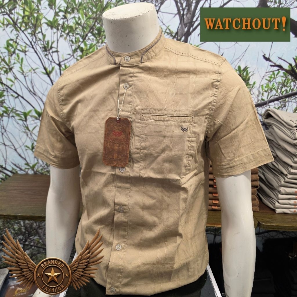 WATCHOUT CASUAL KEMEJA KOKO LENGAN PENDEK WS802520006 BEIGE