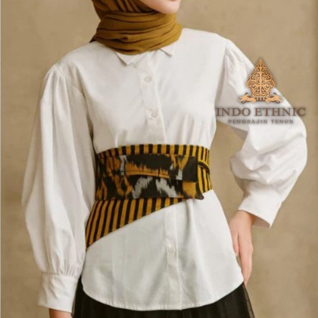 Obi Belt Lilit Unisex Tenun - Obi Tenun Pria Wanita - Belt Tenun - Ikat Pinggang Tenun