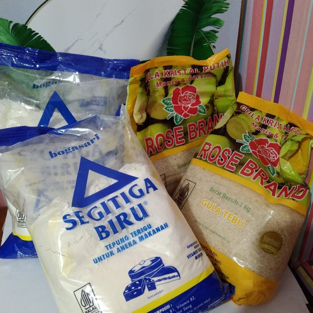 Gula Rose Brand 1kg Bundling Tepung Terigu Segitiga Biru 1kg