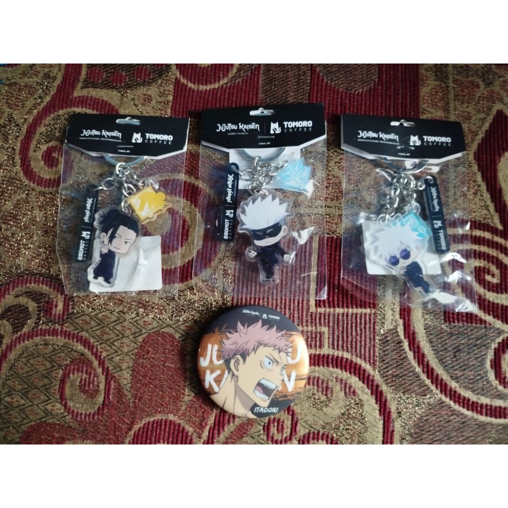 Keychain Jujutsu Kaisen x Tomoro coffee JJK Gojo Satoru Geto Suguru Merchandise