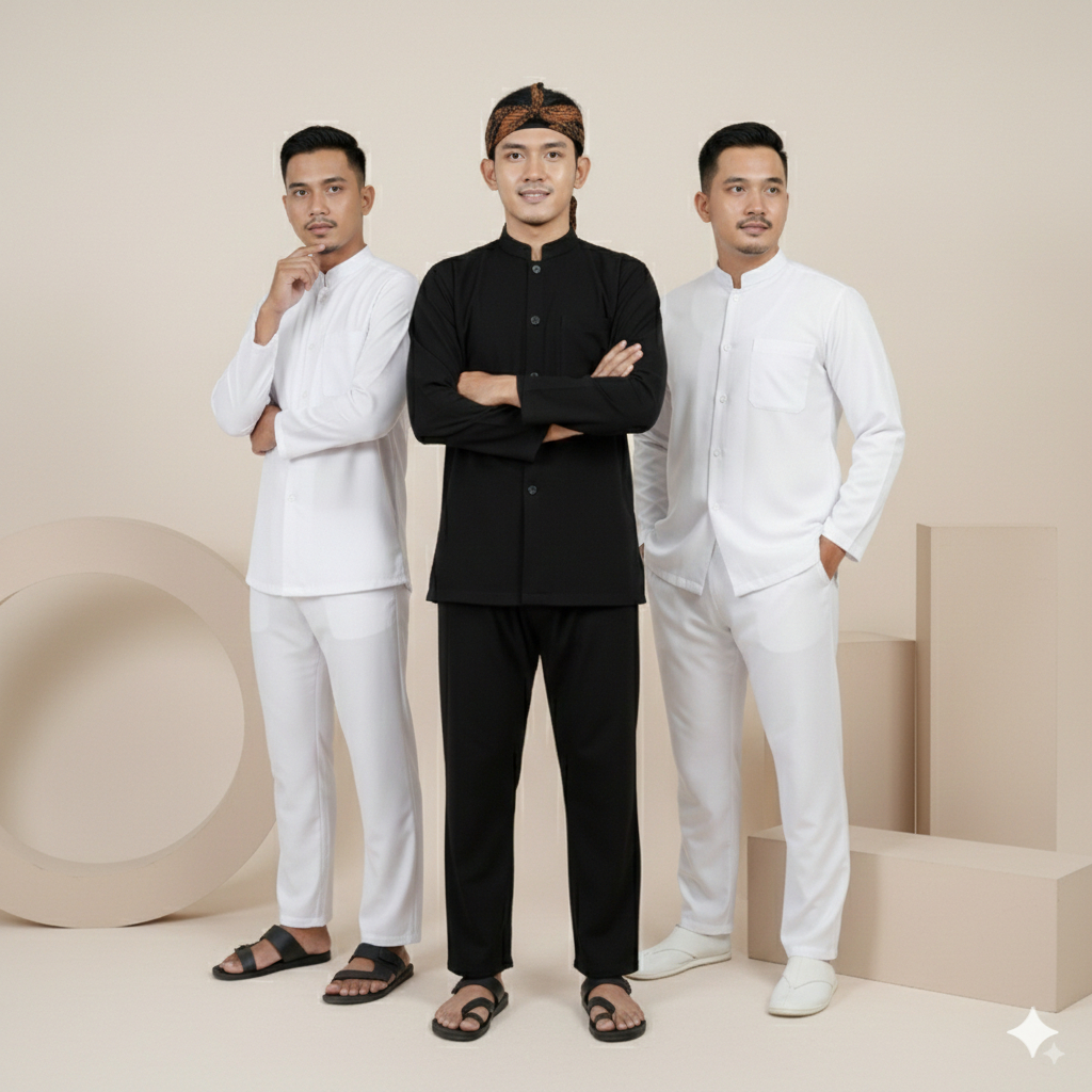 Setelan Baju Pangsi Sunda Dewasa Bahan Katun American Drill