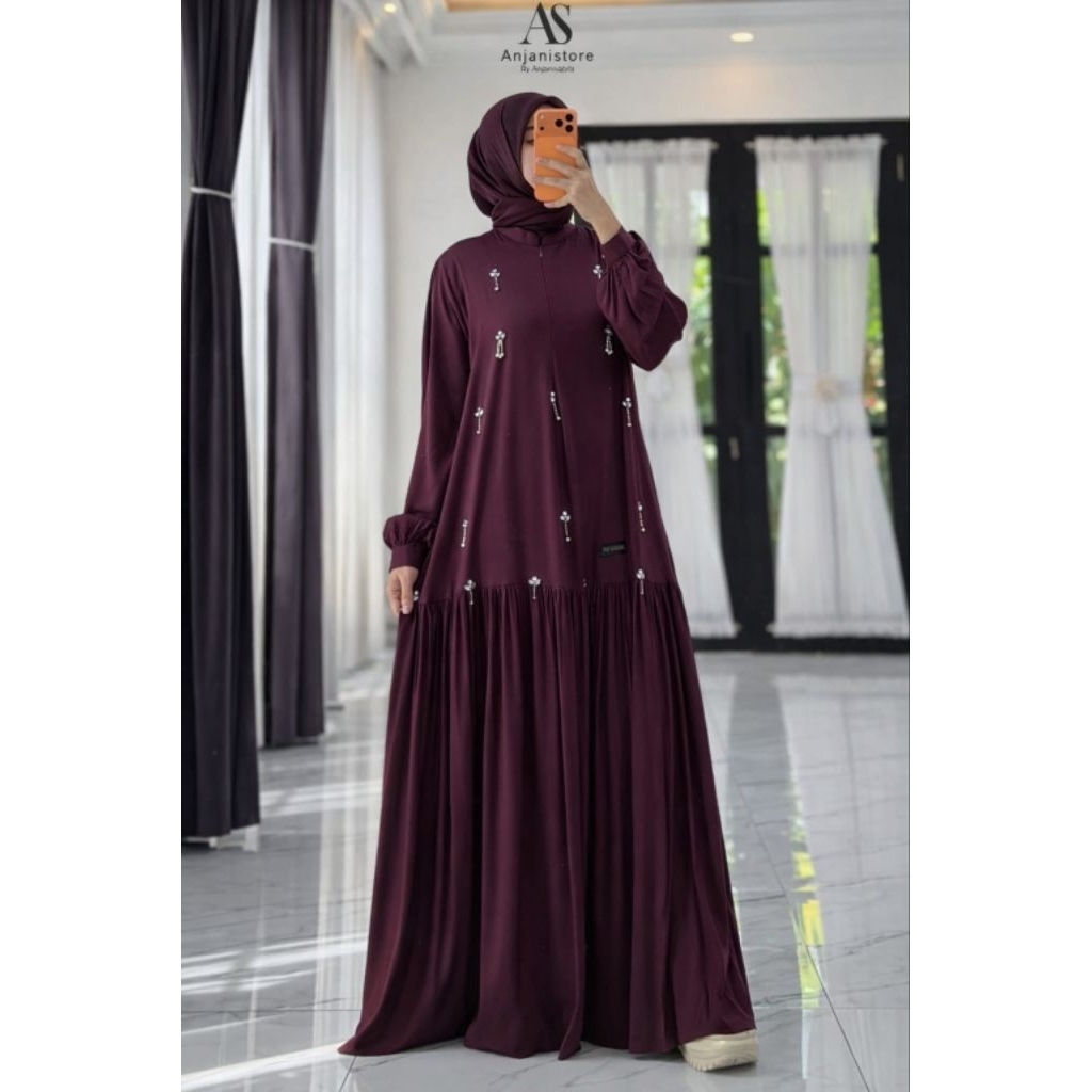 ANJANI STORE GAMIS TWILL PLUM REMPEL BLINK