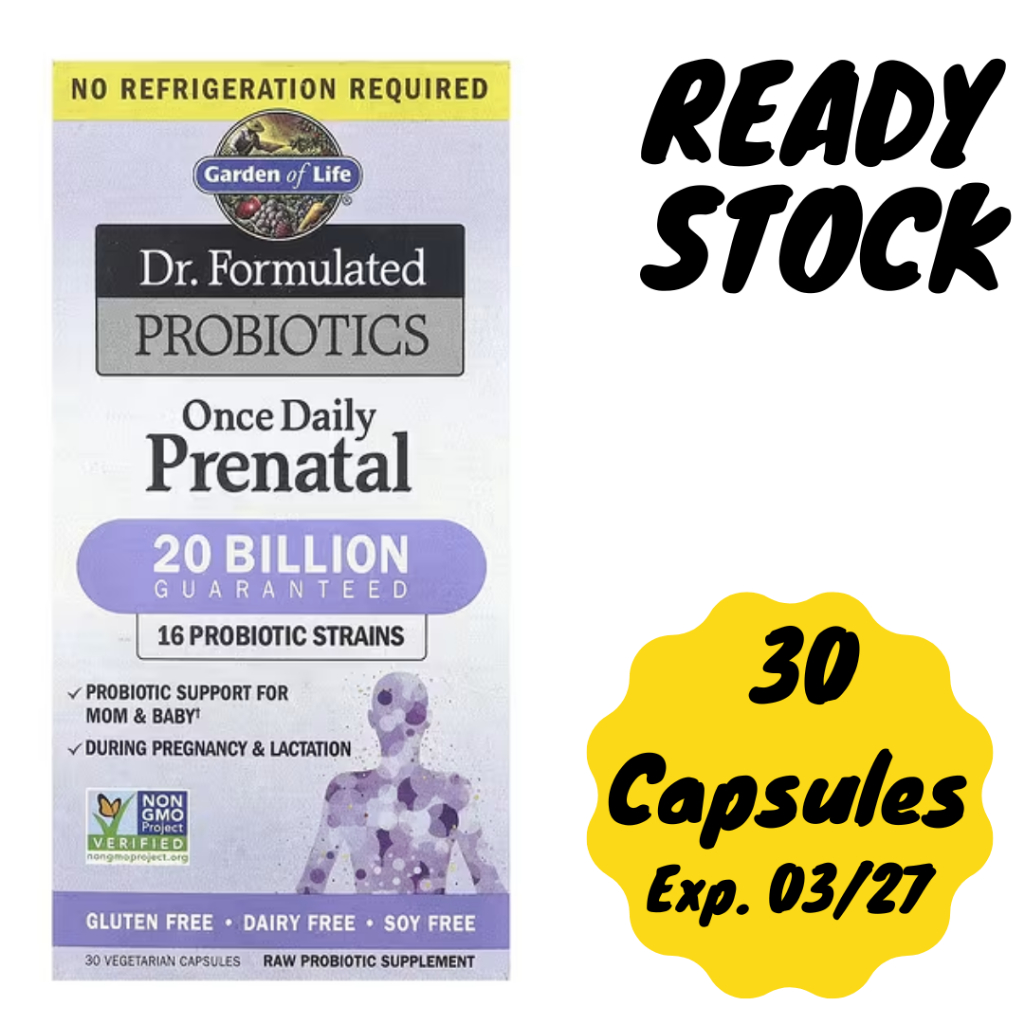 Garden of Life Dr. Formulated Probiotic Probiotik Once Daily Prenatal 30 Veg Capsules