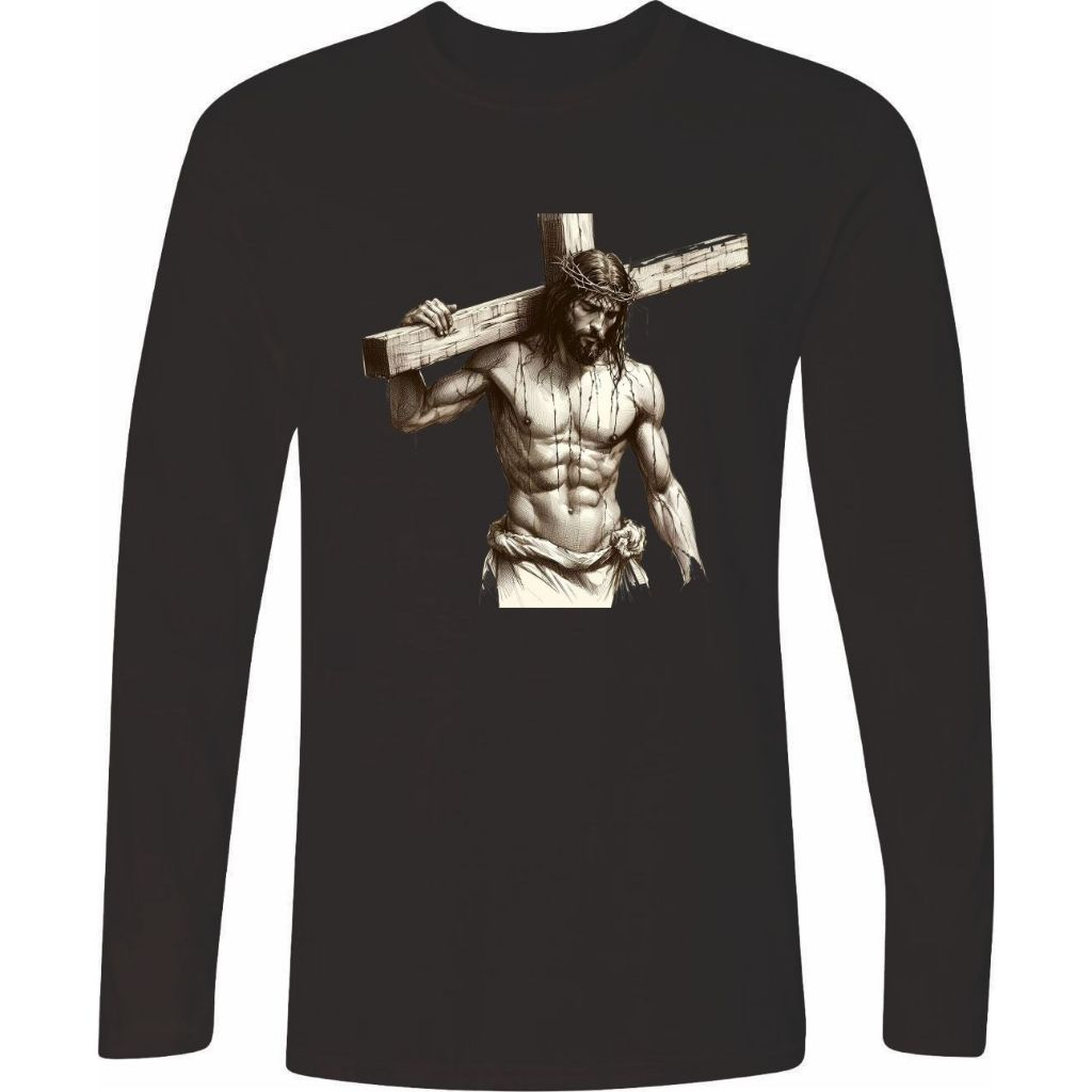 KAOS JESUS LENGAN PANJANG BAWA SALIB