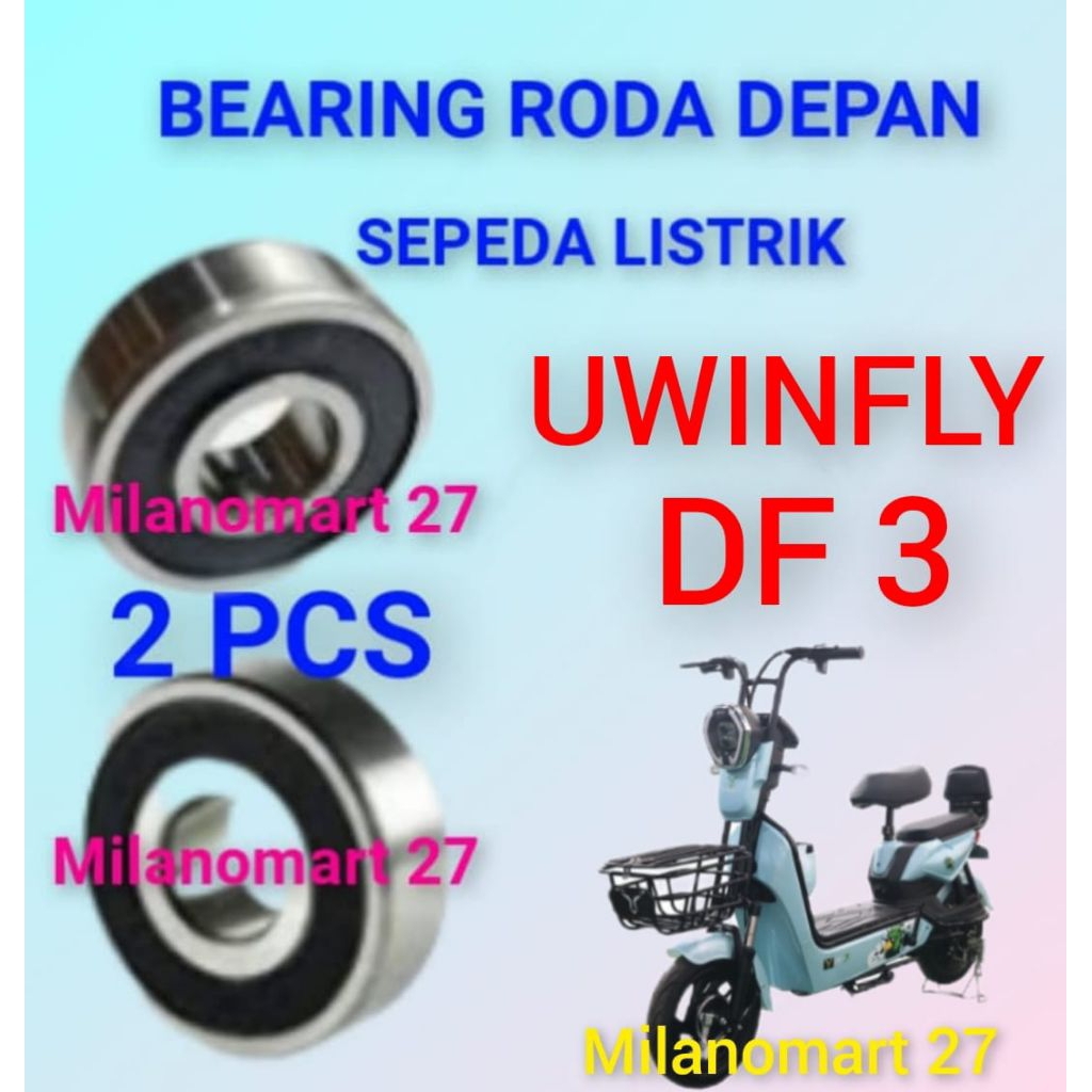 bearing roda depan sepeda listrik uwinfly DF3 laker klahar roda depan sepeda listrik uwinfly df3