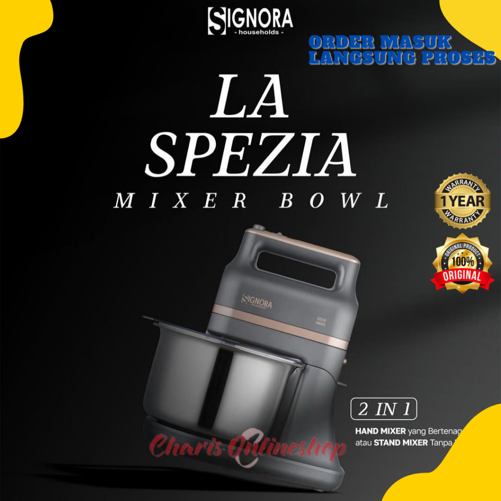 SIGNORA | La Spezia Mixer 400W – Hand & Stand Mixer