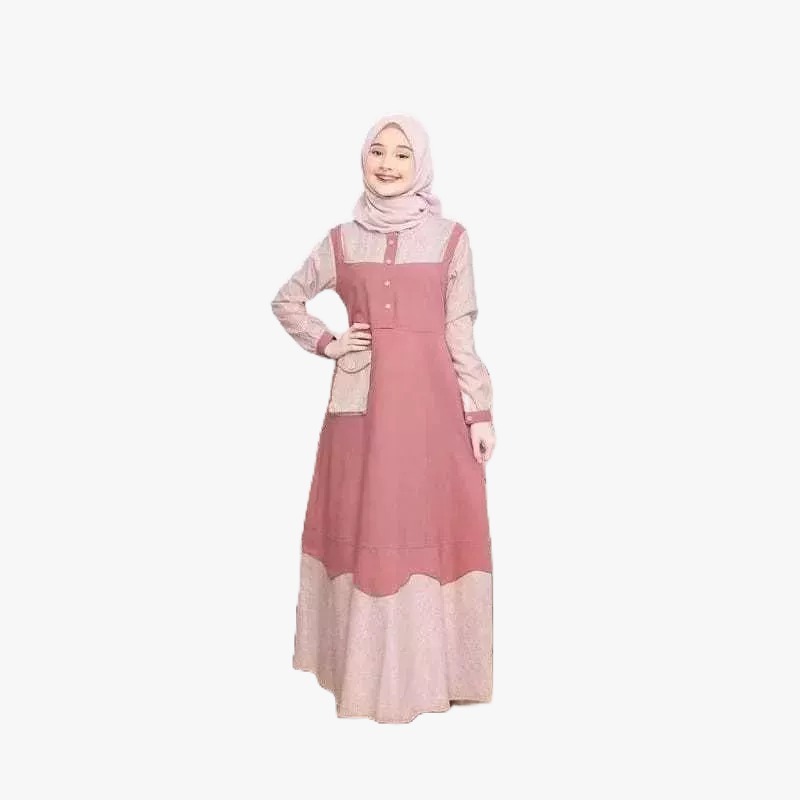 Dress Hari Raya 2026 Remaja Busana Muslim Gamis Anak Perempuan Remaja Kekinian Syari Kids10-17 Tahun