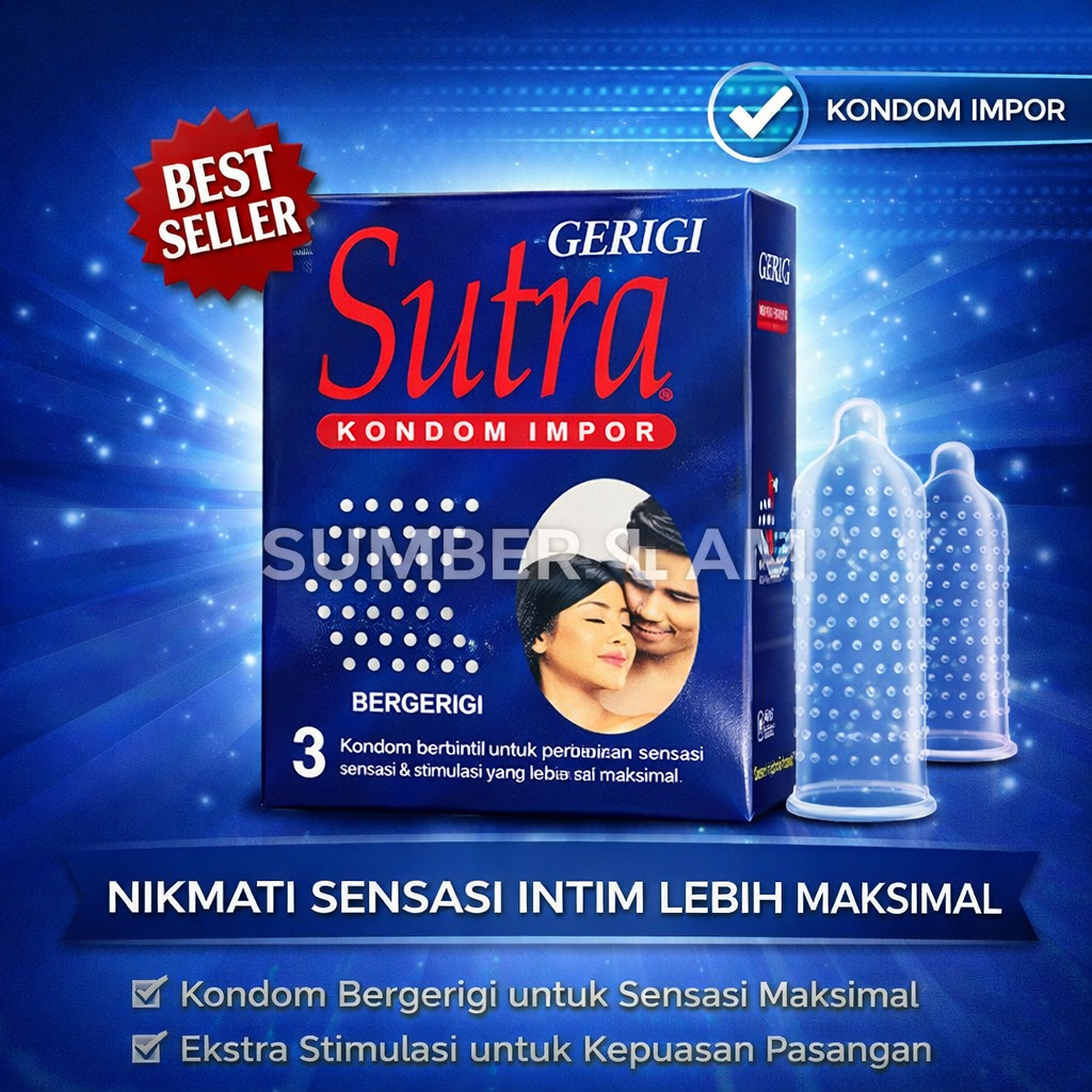 SUTRA KONDOM / PENGAMAN IMPOR / SUTRA GERIGI / KONDOM GERIGI ISI 3