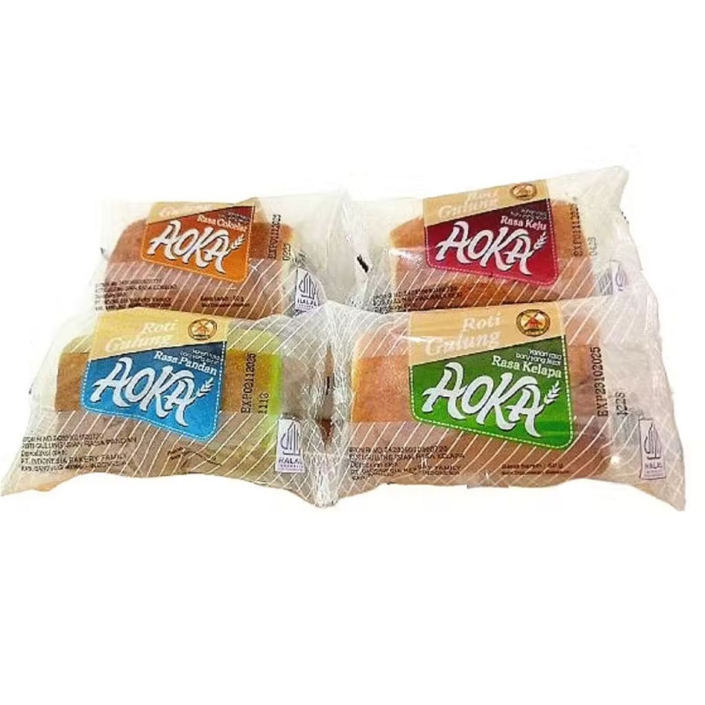 Roti Aoka Gulung Grosir Termurah (Bisa Mix 4 Rasa)